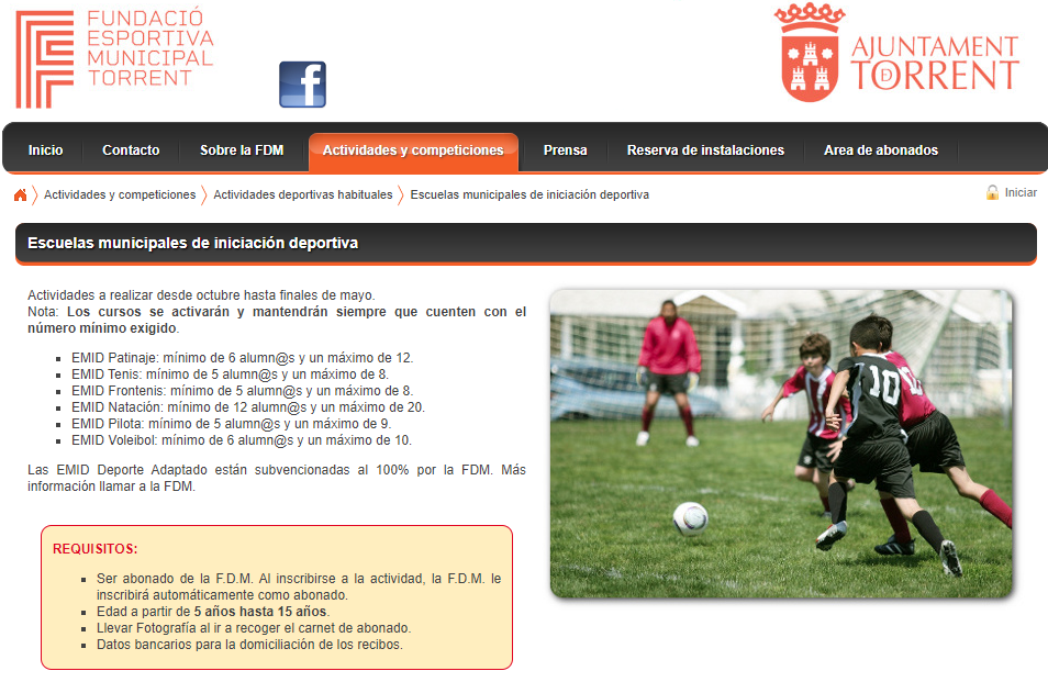Les escoles municipals esportives de Torrent llancen la seua programaciÃ³ anual