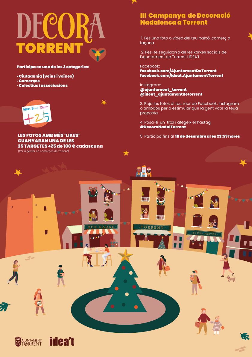 L’Ajuntament presenta ‘Decora Torrent’, la III Campanya de Decoració Nadalenca