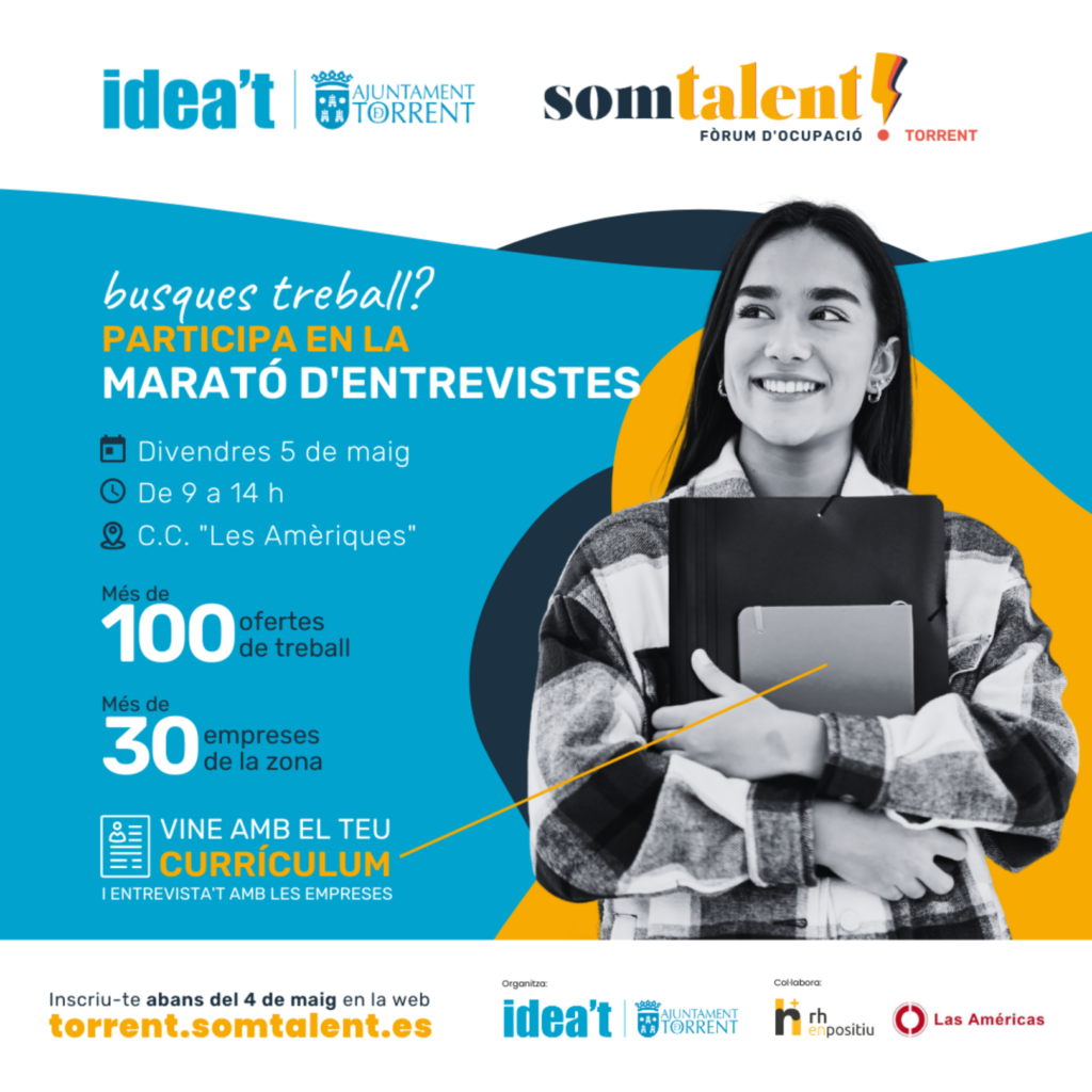 El Ayuntamiento de Torrent e IDEA’T te ayudan a encontrar empleo en el primer foro Som Talent Torrent!