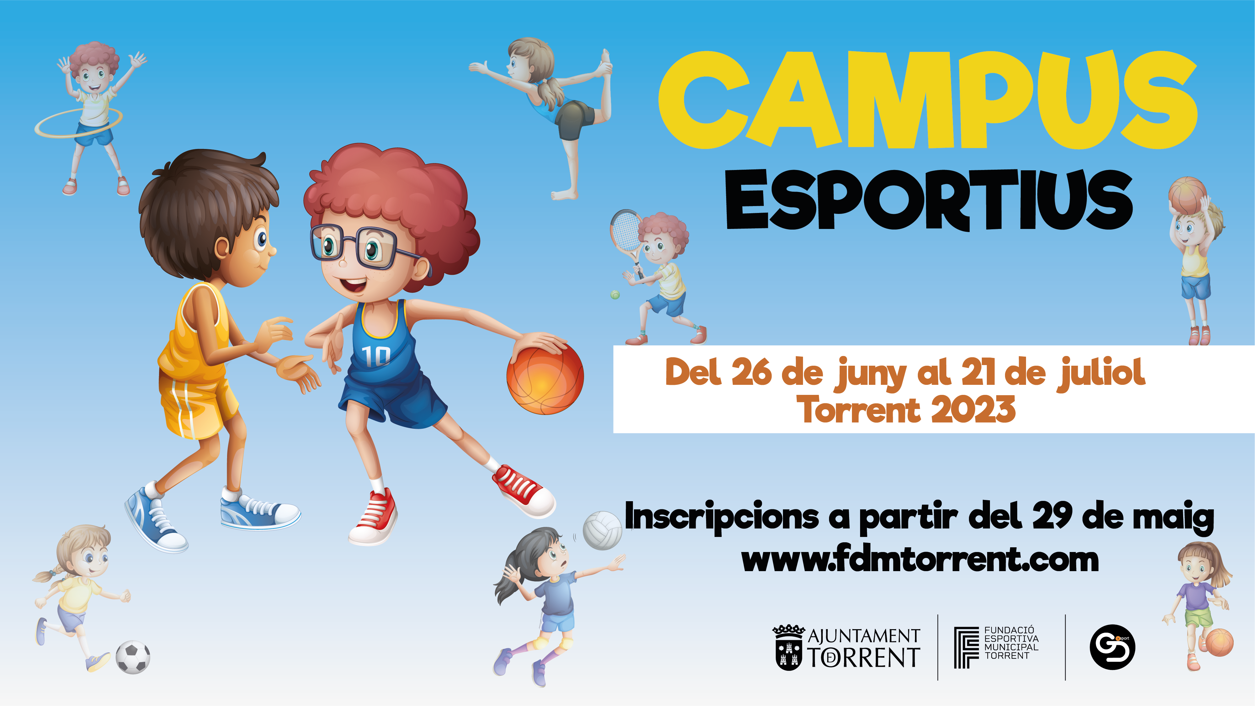 Los niños y niñas de Torrent disfrutan del verano con los Campus Deportivos de la Fundación Deportiva Municipal