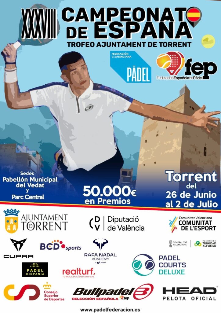 Tot a punt per a disputar el XXXVIII Campionat d’Espanya de Pàdel a Torrent