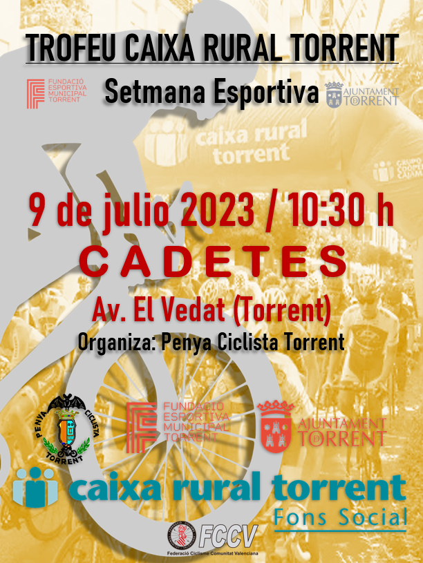 Les promeses del ciclisme es donen cita en el Trofeu Cadet ‘Ciutat de Torrent’