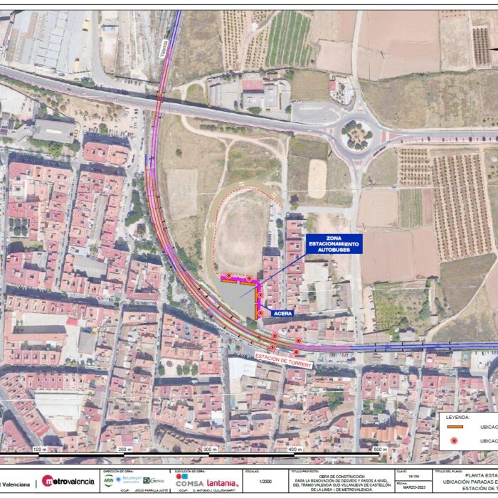 Ferrocarrils de la Generalitat Valenciana informa de cambios en el servicio de las estaciones de Torrent y Torrent Avinguda por la ejecución de obras