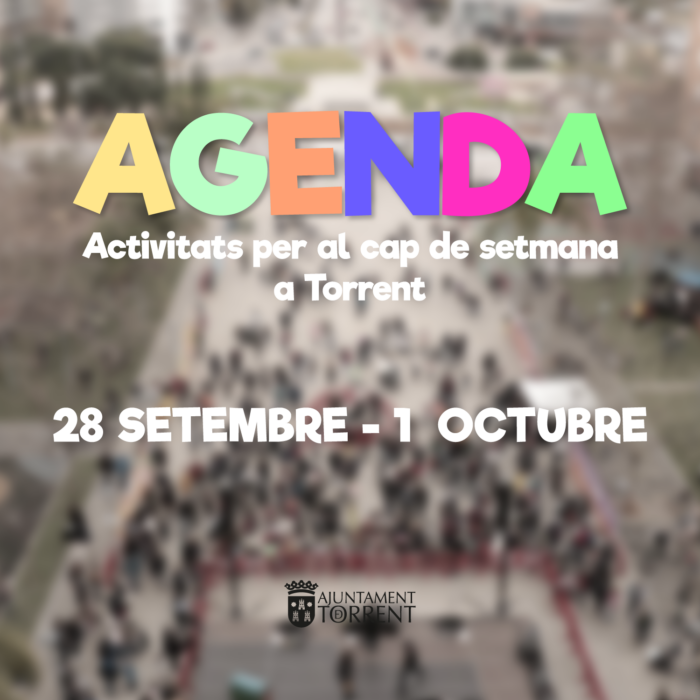 Agenda de actividades del 28 de septiembre al 1 de octubre