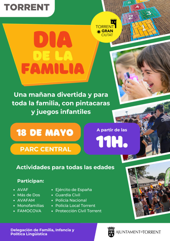 Torrent celebrarà el Dia de la Família en Parc Central