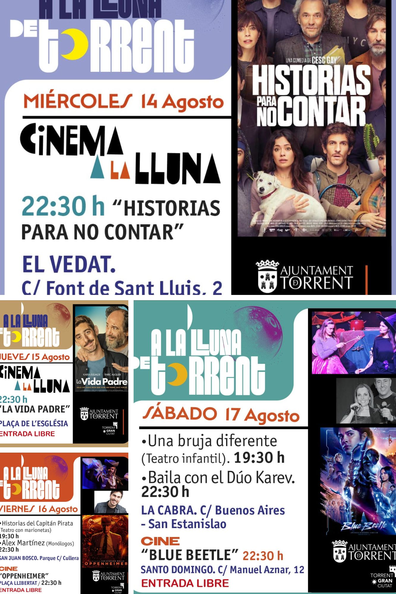 Continúa la celebración de ‘A la Lluna de Torrent’, cuatro días de eventos en la tercera semana de agosto