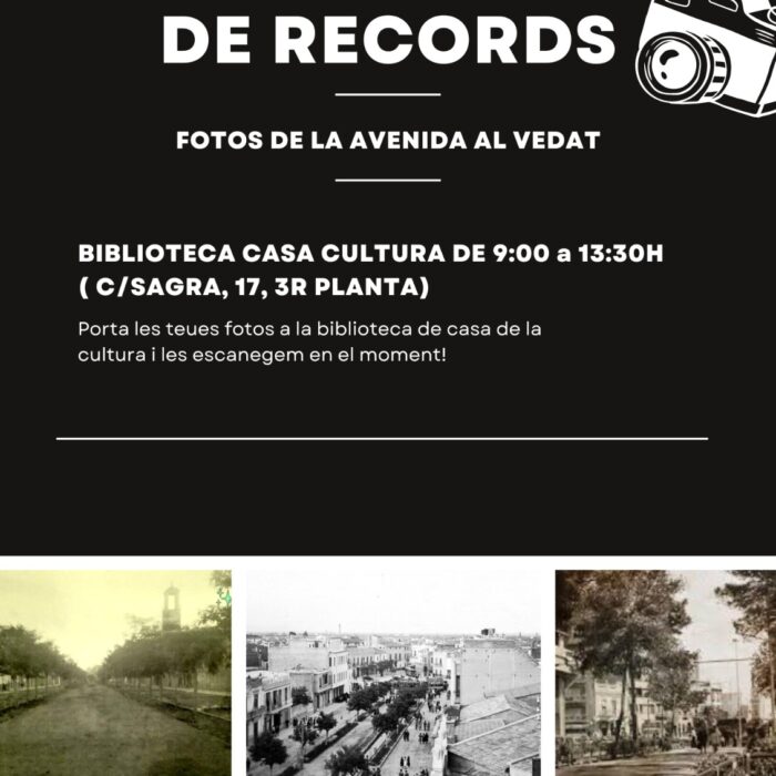 El Ayuntamiento de Torrent inicia la recopilación de fotografías antiguas de la Avenida al Vedat para celebrar su Centenario