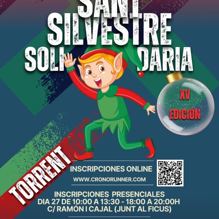 La XV edición de la San Silvestre Solidaria ‘Ciudad de Torrent’ 2024 tendrá lugar el 27 de diciembre