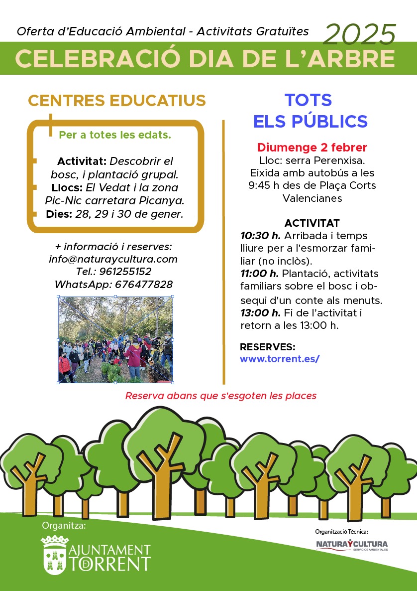 Torrent celebra el Día del Árbol con actividades para todas las edades