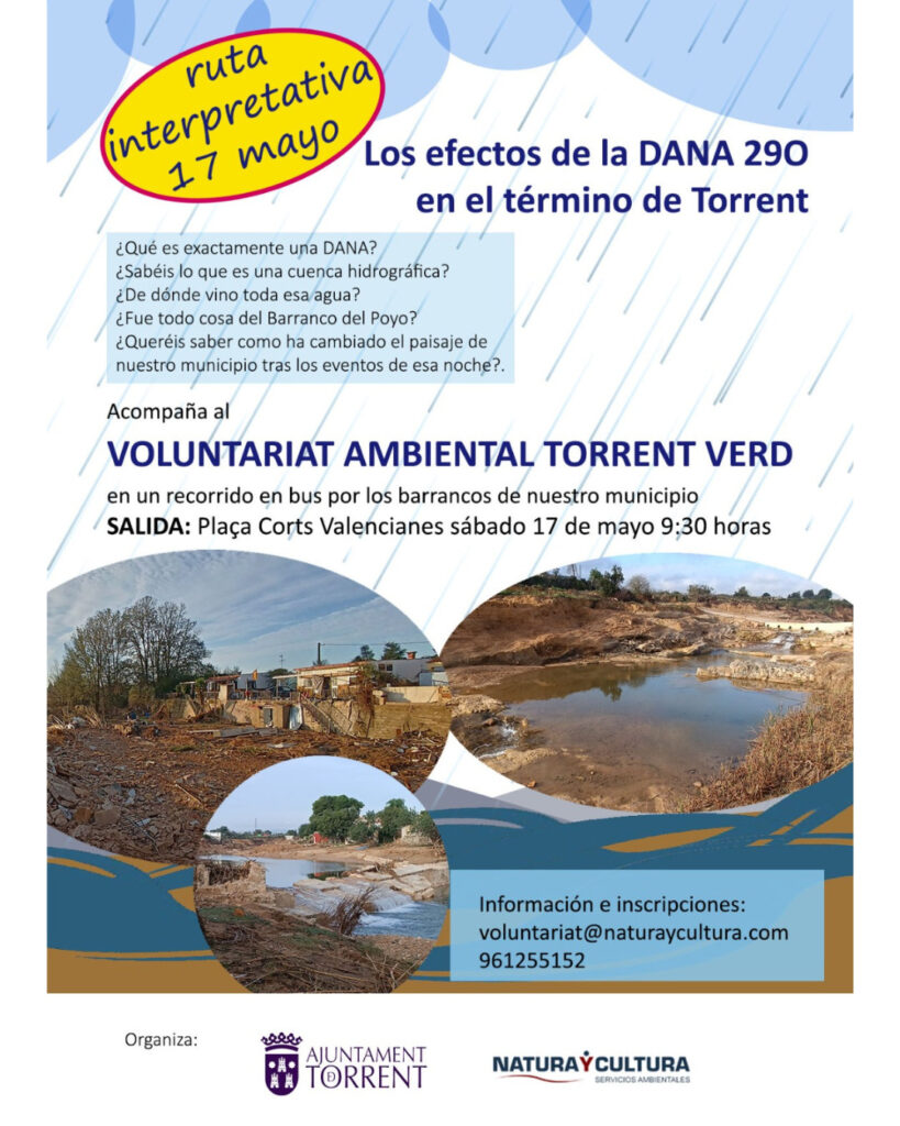 Torrent organitza una ruta interpretativa per a conéixer els efectes de la DANA del 29 d’octubre als seus barrancs