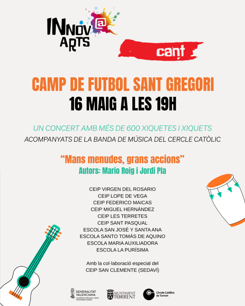 Torrent acull un gran concert escolar amb més de 600 xiquets i xiquetes al Camp de Futbol Sant Gregori